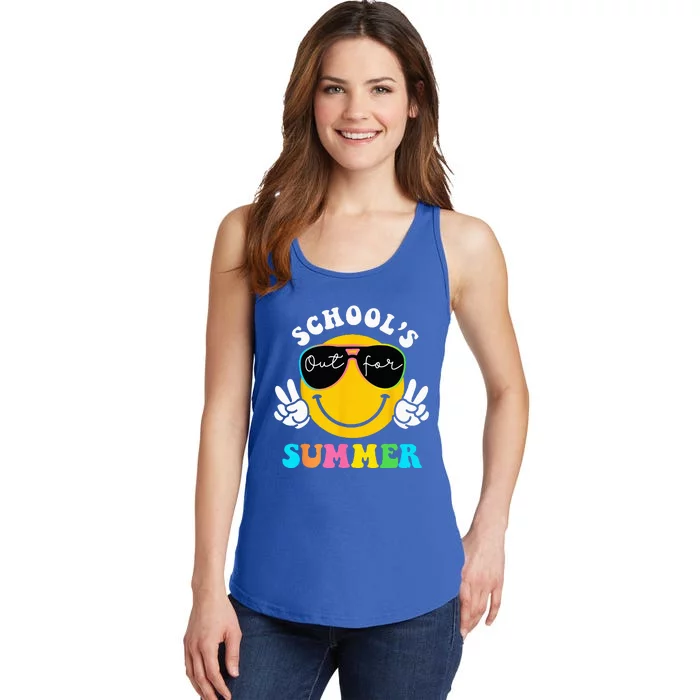 Last Day Of School Teacher Schools Out For Summer Student Ladies Essential Tank