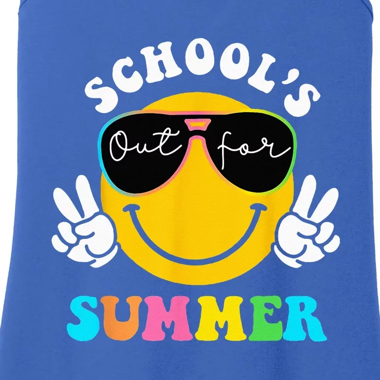 Last Day Of School Teacher Schools Out For Summer Student Ladies Essential Tank