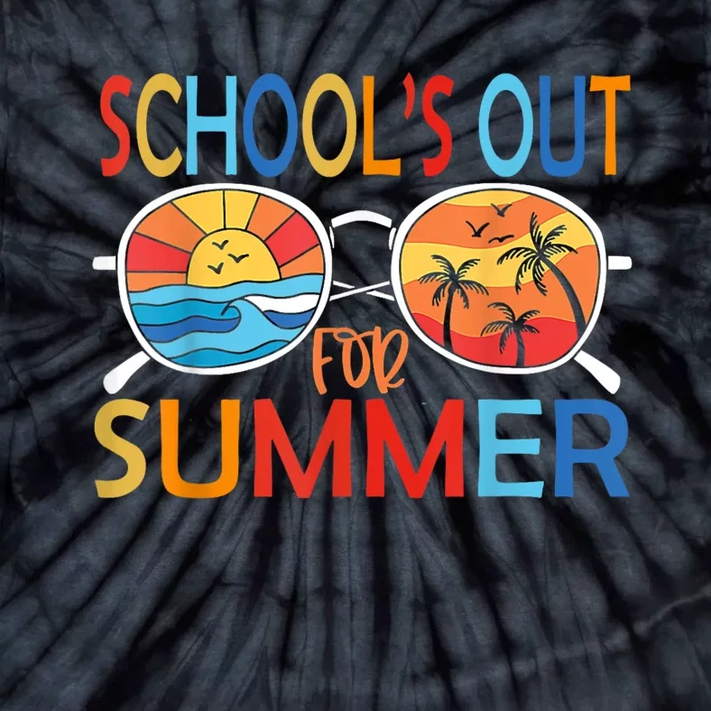 Last Day Of School Retro Schools Out For Summer Teacher Tie-Dye T-Shirt