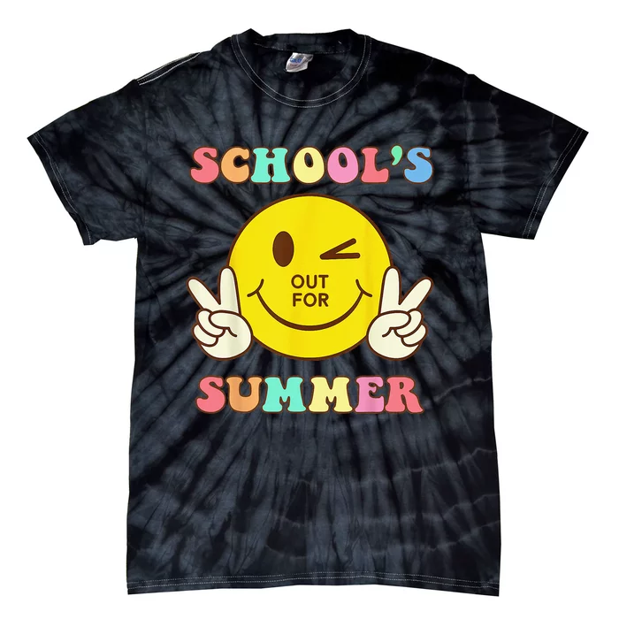 Last Day Of School Schools Out For Summer Teacher Tie-Dye T-Shirt