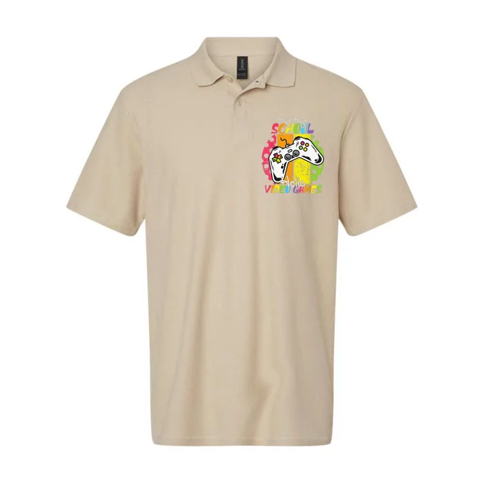 Last Day Of School Bye Bye School Hello Video Games Softstyle Adult Sport Polo