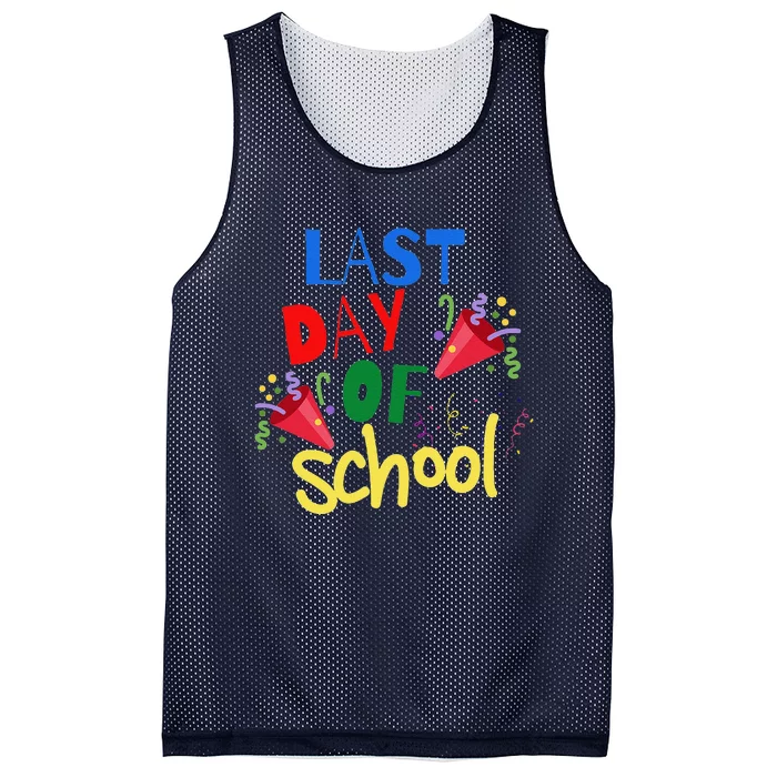 Last Day Of School Celebration Gift Mesh Reversible Basketball Jersey Tank