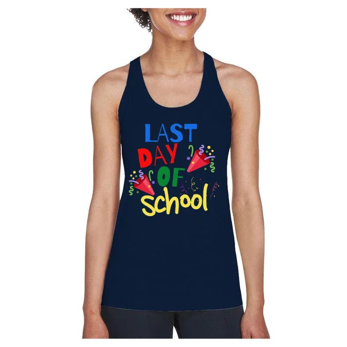 Last Day Of School Celebration Gift Women's Racerback Tank