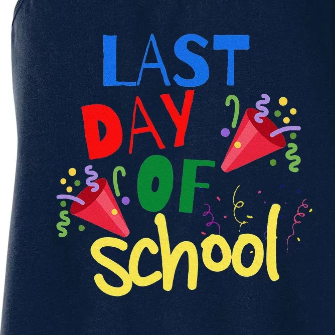 Last Day Of School Celebration Gift Women's Racerback Tank