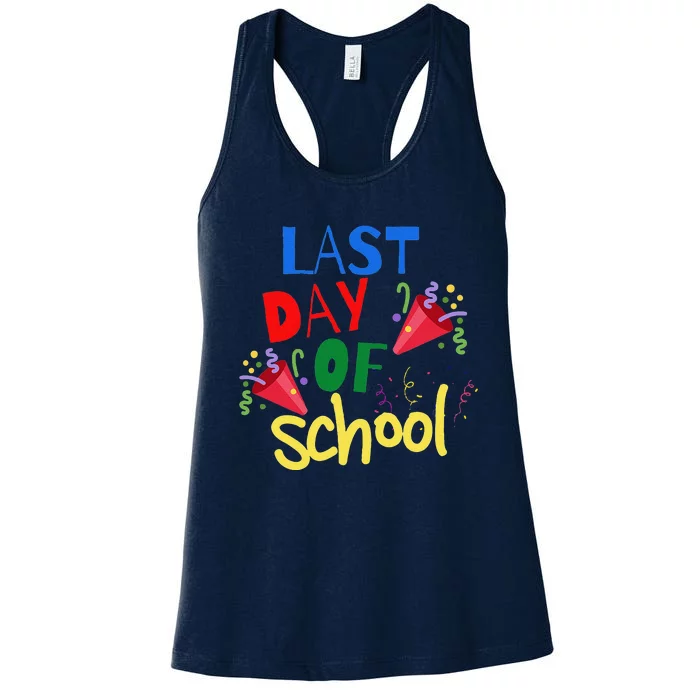 Last Day Of School Celebration Gift Women's Racerback Tank