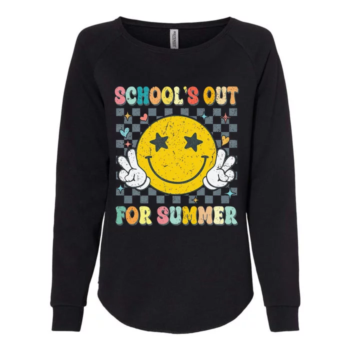 Last Day Of School Retro Schools Out For Summer Teacher Womens California Wash Sweatshirt