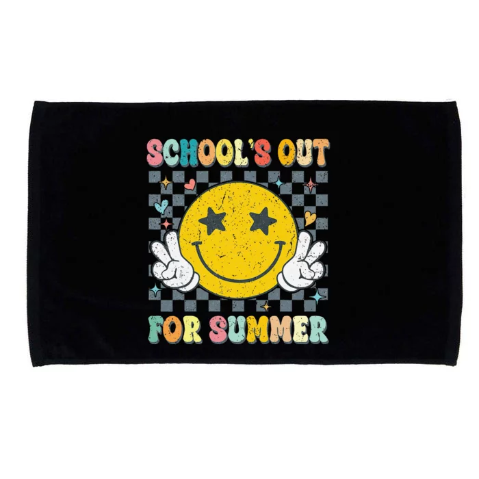 Last Day Of School Retro Schools Out For Summer Teacher Microfiber Hand Towel