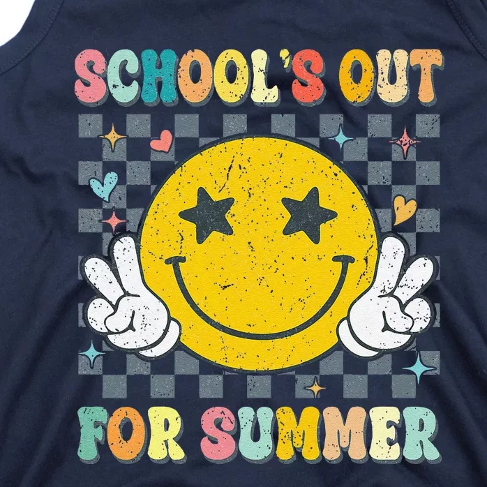 Last Day Of School Retro Schools Out For Summer Teacher Tank Top