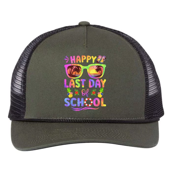 Last Day Of School Schools Out For Summer Teacher Retro Rope Trucker Hat Cap