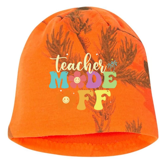 Last Day of School teacher mode off Teacher Kati - Camo Knit Beanie