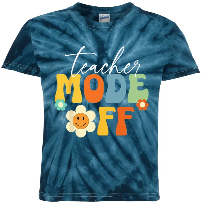 Last Day of School teacher mode off Teacher Kids Tie-Dye T-Shirt