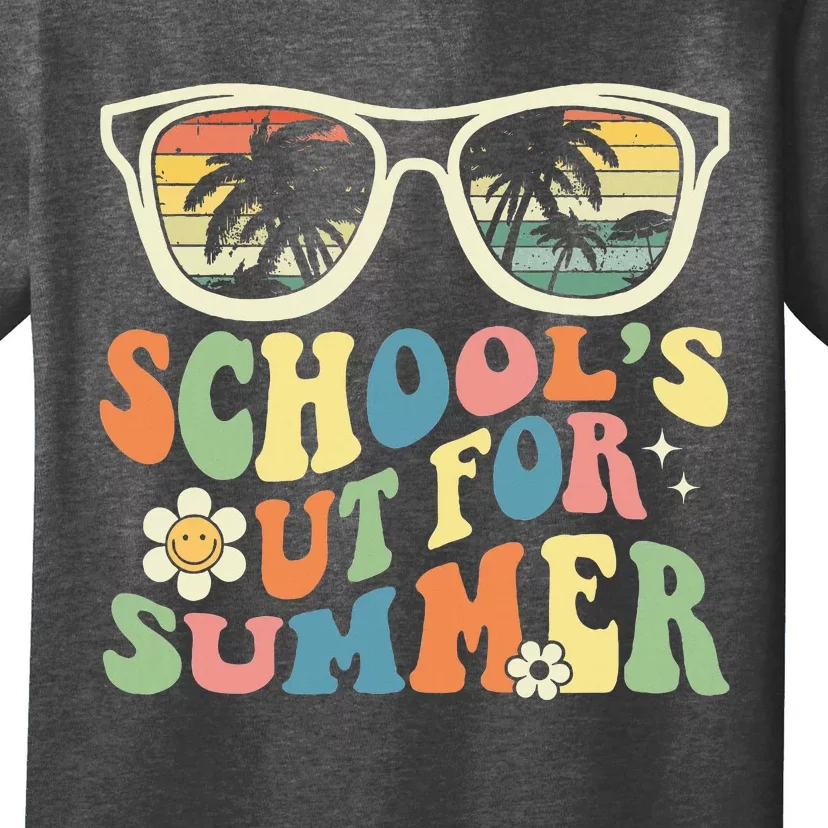 Last Day Of School Graduation Groovy Schools Out For Summer T-Shirt