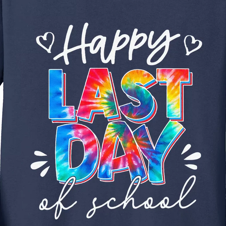 Last Day Of School Tie Dye School Graduation Gifts Kids Long Sleeve Shirt