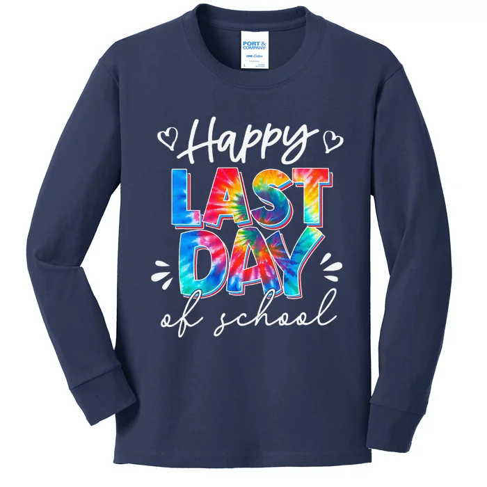 Last Day Of School Tie Dye School Graduation Gifts Kids Long Sleeve Shirt