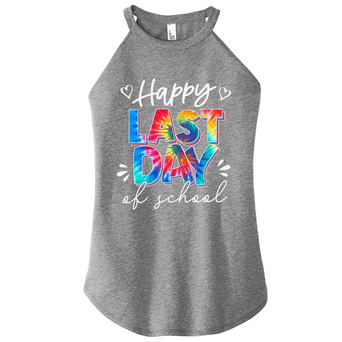 Last Day Of School Tie Dye School Graduation Gifts Women’s Perfect Tri Rocker Tank