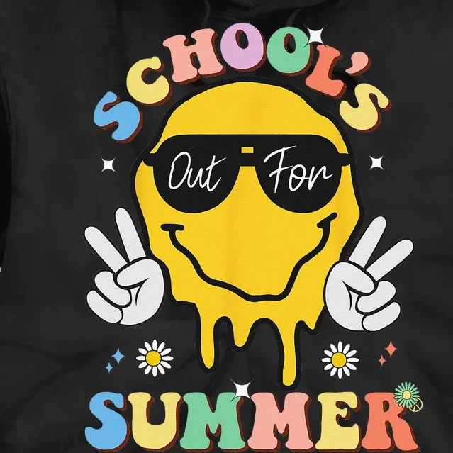 Last Day Of School Schools Out For Summer Teacher Tie Dye Hoodie