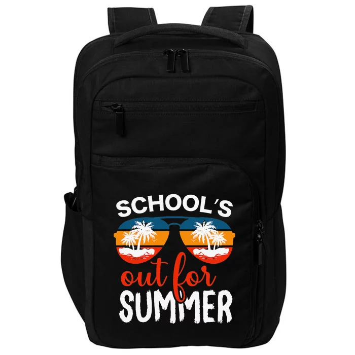 Last Day Of School Vintage Schools Out For Summer Teacher Impact Tech Backpack