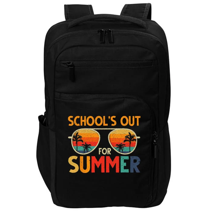 Last Day Of School Retro Schools Out For Summer Teacher Impact Tech Backpack