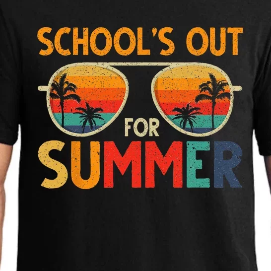 Last Day Of School Retro Schools Out For Summer Teacher Pajama Set