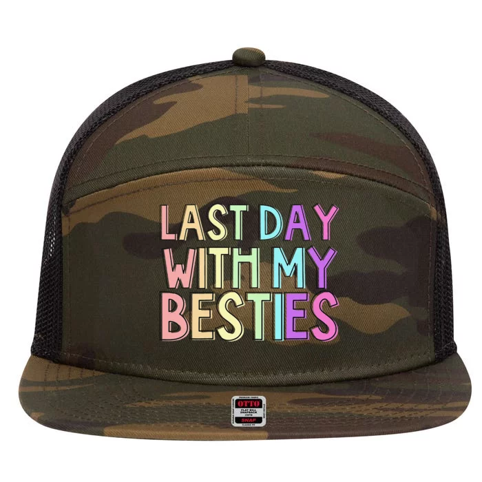 Last Day Of School 7 Panel Mesh Trucker Snapback Hat