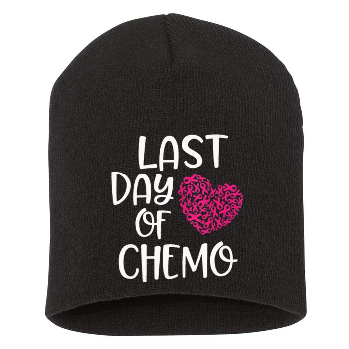 Last Day Of Chemo Breast Cancer Survivor Chemotherapy Bell Short Acrylic Beanie