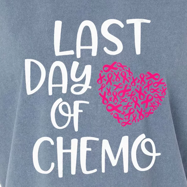 Last Day Of Chemo Breast Cancer Survivor Chemotherapy Bell Garment-Dyed Women's Muscle Tee