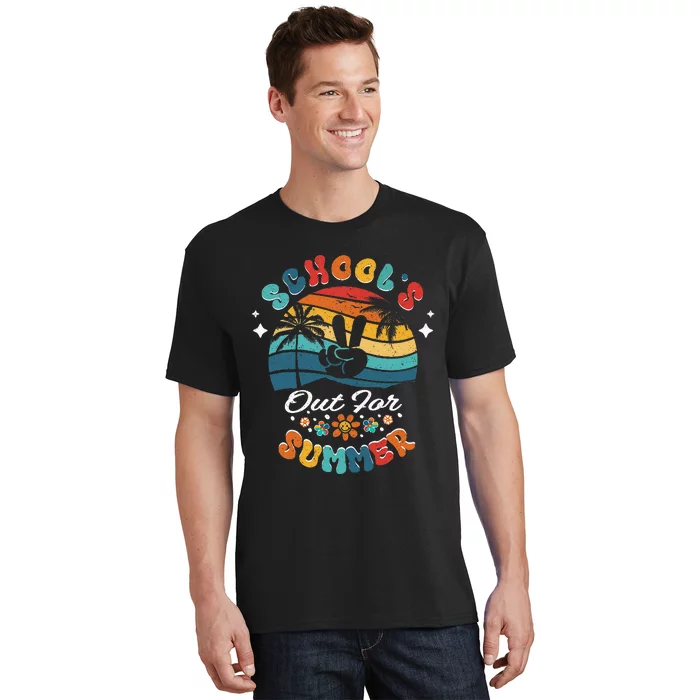 Last Day Of School Groovy Graduation SchoolS Out For Summer T-Shirt