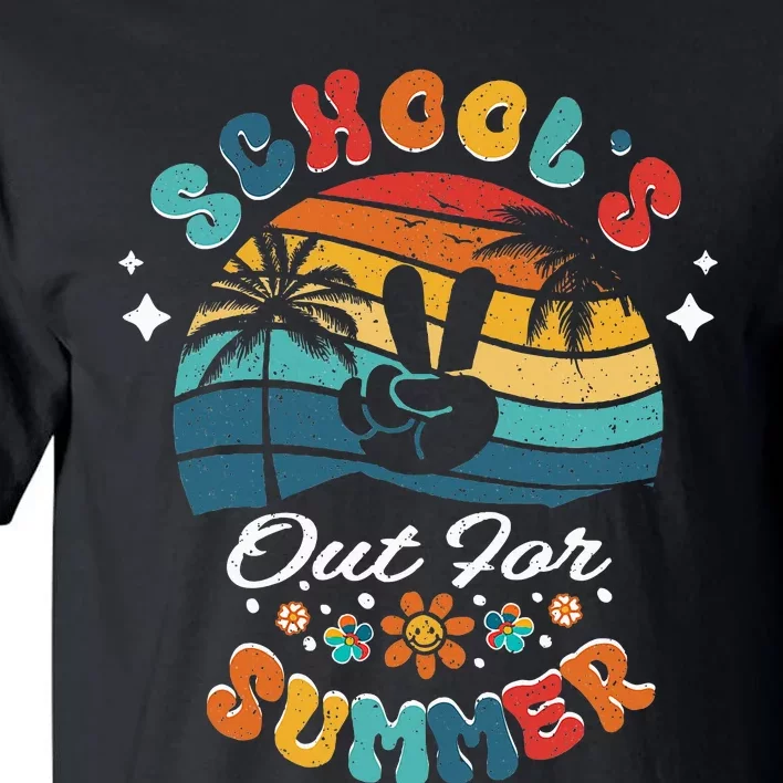 Last Day Of School Groovy Graduation SchoolS Out For Summer Tall T-Shirt