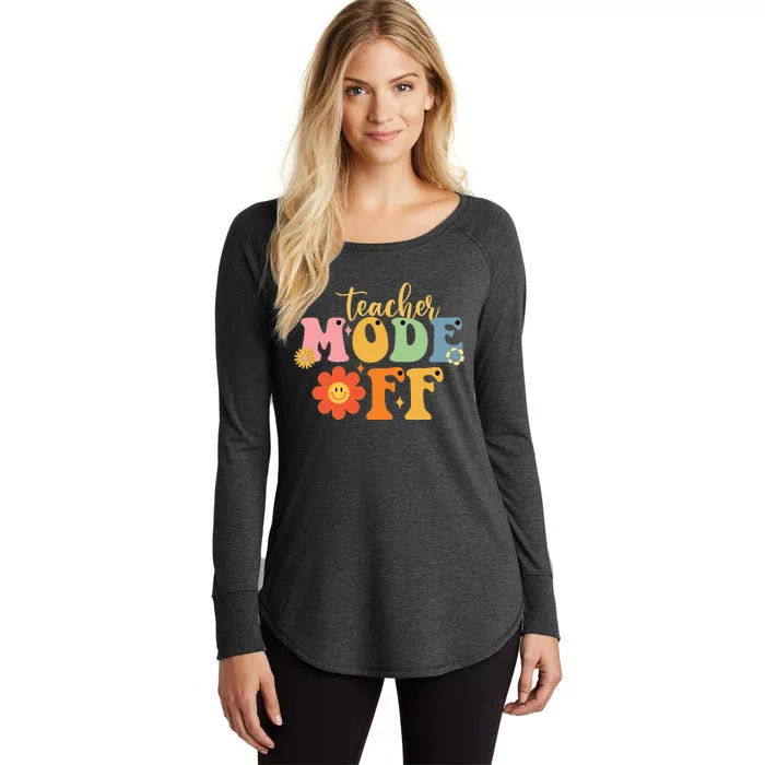 Last Day of School teacher mode off Teacher Women's Perfect Tri Tunic Long Sleeve Shirt