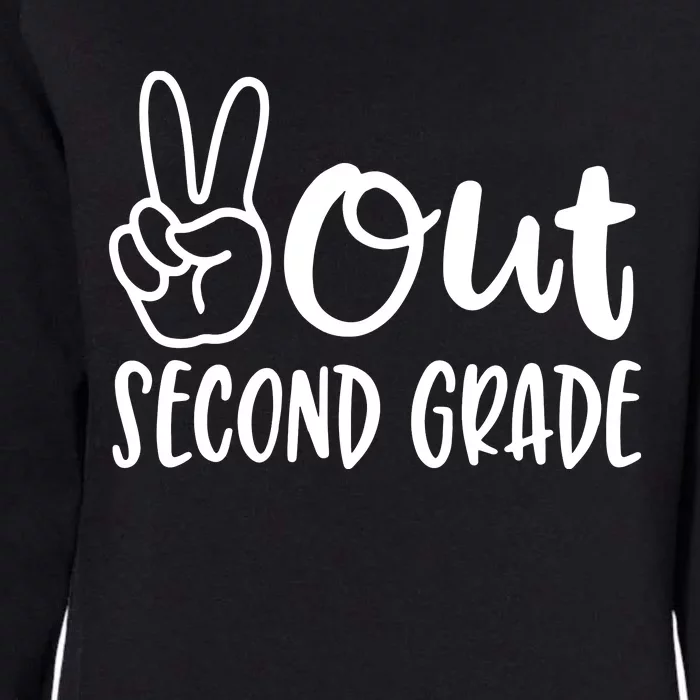 Last Day Of School Peace Out 2nd Second Grade Teacher Womens California Wash Sweatshirt