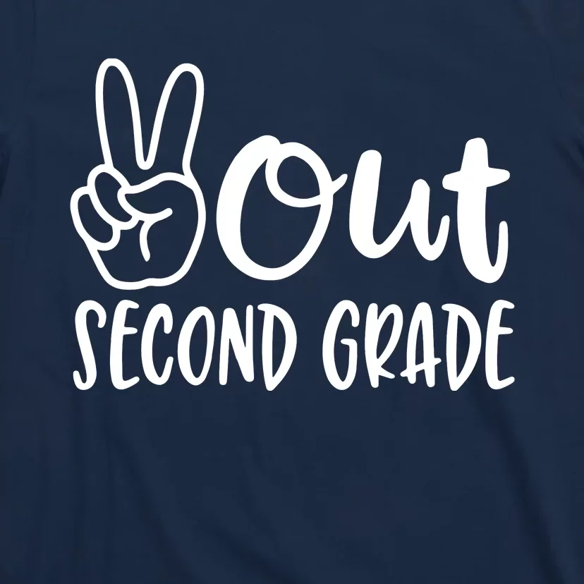 Last Day Of School Peace Out 2nd Second Grade Teacher T-Shirt