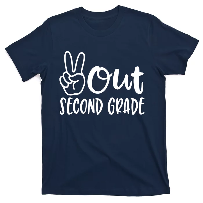 Last Day Of School Peace Out 2nd Second Grade Teacher T-Shirt