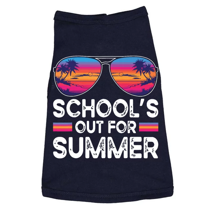 Last Day Of School Retro Schools Out For Summer Teacher Doggie Tank