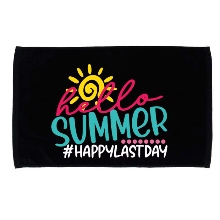 Last Day Of School Hello Summer Teacher For Women Student Microfiber Hand Towel