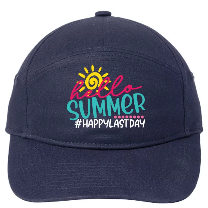 Last Day Of School Hello Summer Teacher For Women Student 7-Panel Snapback Hat