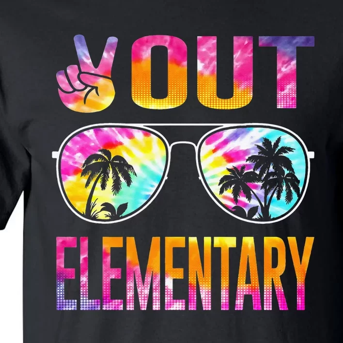 Last Day of School Peace Out Elementary Teacher Tall T-Shirt