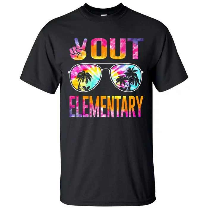 Last Day of School Peace Out Elementary Teacher Tall T-Shirt