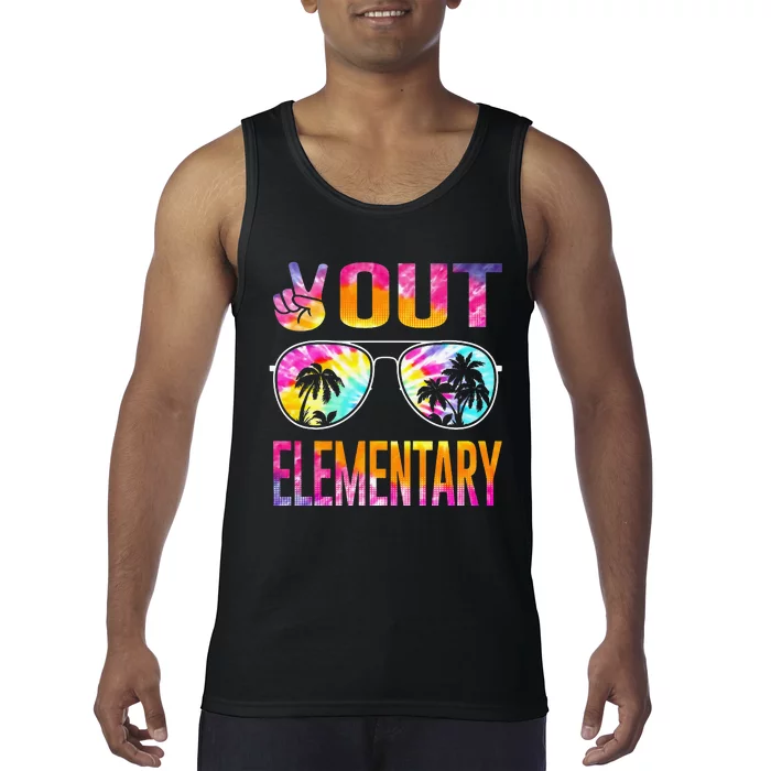 Last Day of School Peace Out Elementary Teacher Tank Top