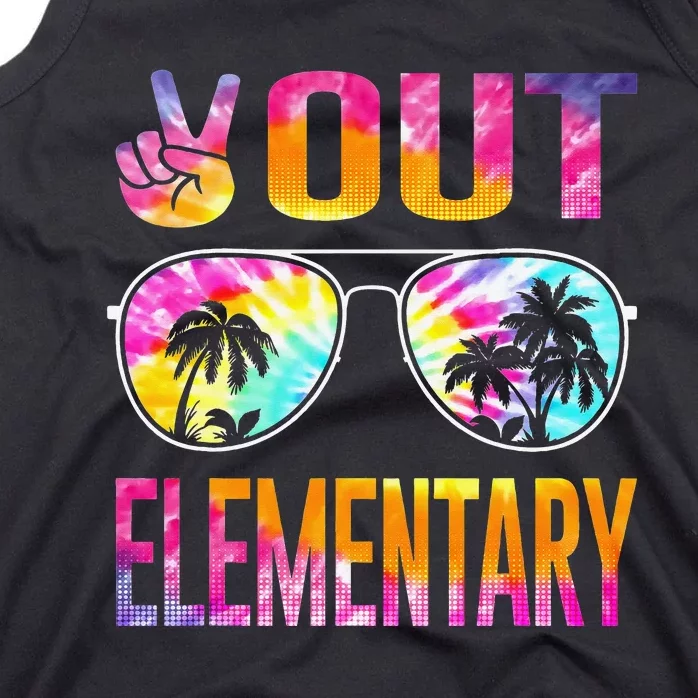 Last Day of School Peace Out Elementary Teacher Tank Top