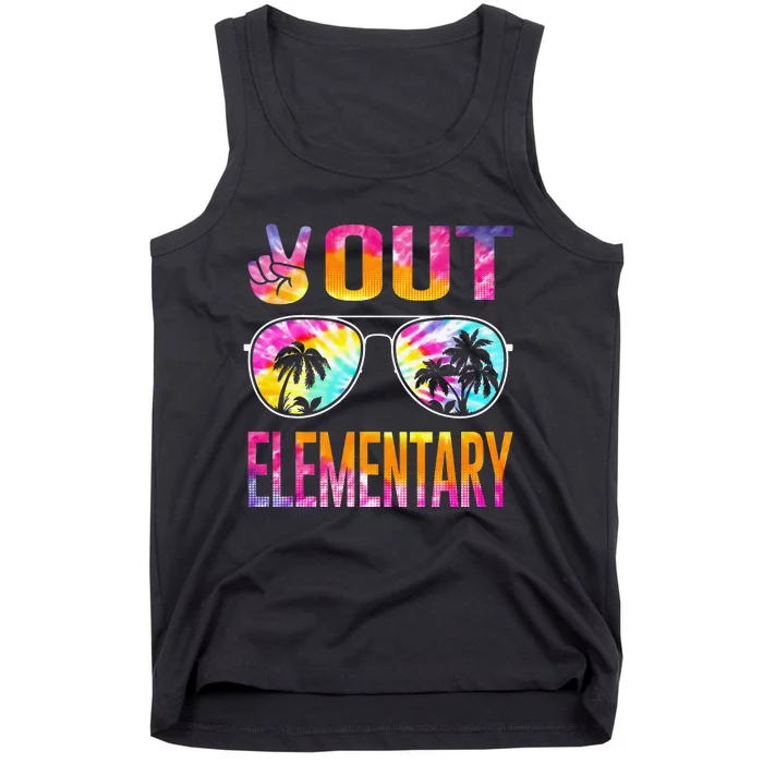 Last Day of School Peace Out Elementary Teacher Tank Top