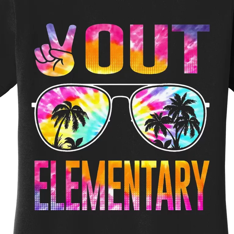 Last Day of School Peace Out Elementary Teacher Women's T-Shirt