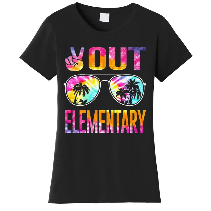 Last Day of School Peace Out Elementary Teacher Women's T-Shirt