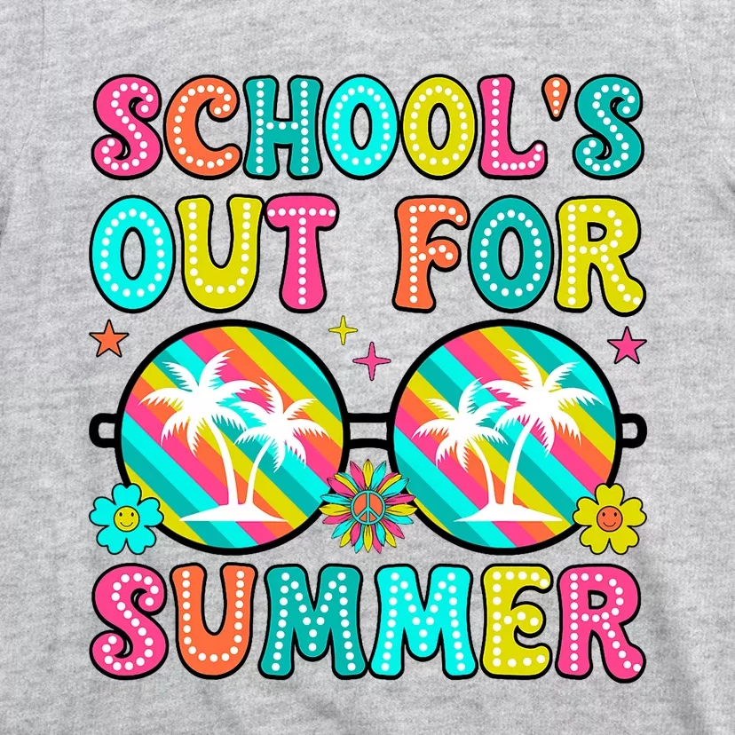 Last Day Of School Graduation Groovy Schools Out For Summer T-Shirt