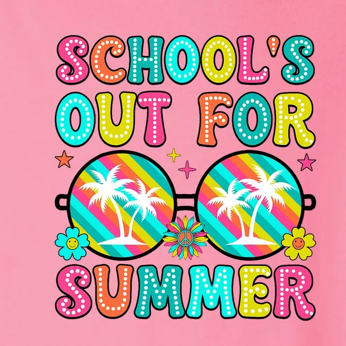 Last Day Of School Graduation Groovy Schools Out For Summer Toddler Long Sleeve Shirt