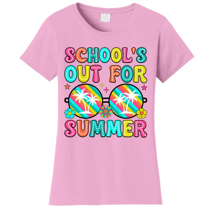 Last Day Of School Graduation Groovy Schools Out For Summer Women's T-Shirt