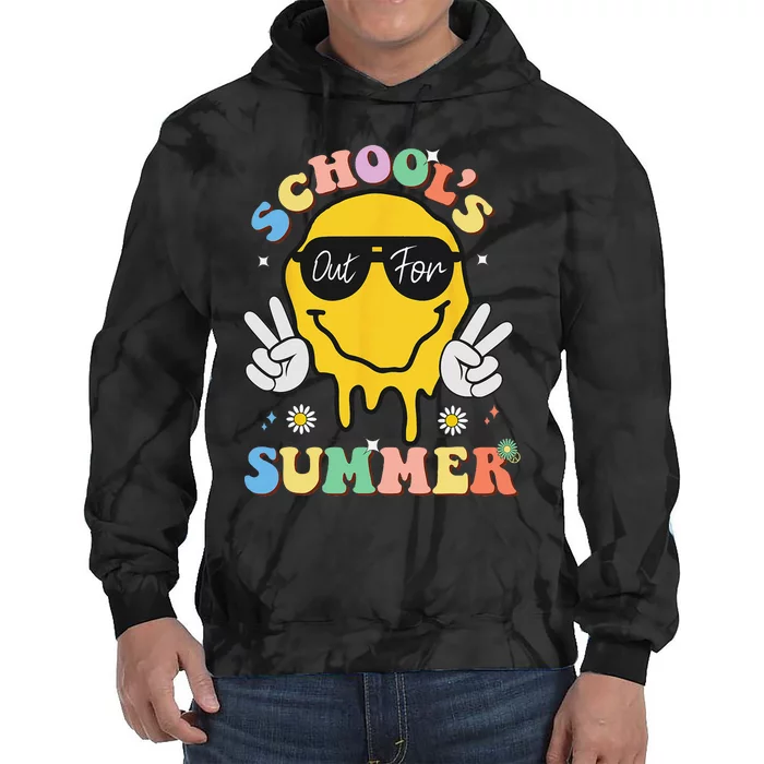 Last Day Of School Schools Out For Summer Teacher Tie Dye Hoodie