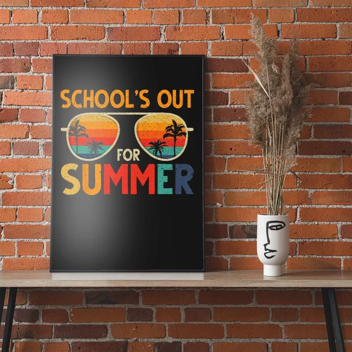 Last Day Of School Retro Schools Out For Summer Teacher Poster