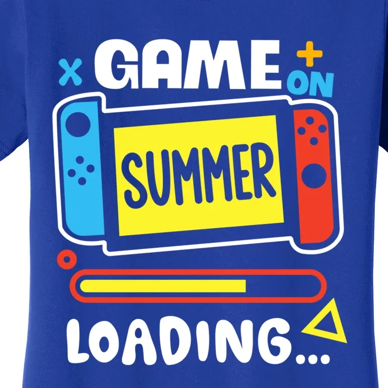 Last Day Of School Hello Summer Retro Game On Summer Loading Gift Women's T-Shirt