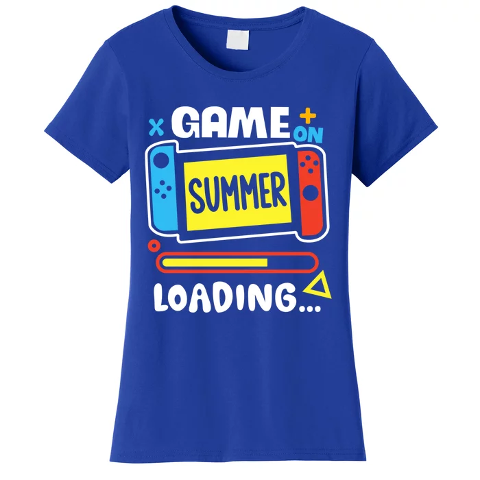 Last Day Of School Hello Summer Retro Game On Summer Loading Gift Women's T-Shirt