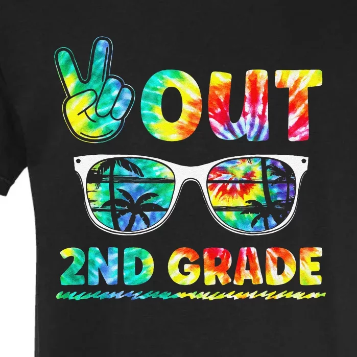 Last Day of School Peace Out 2nd Grade Teachers Garment-Dyed Heavyweight T-Shirt